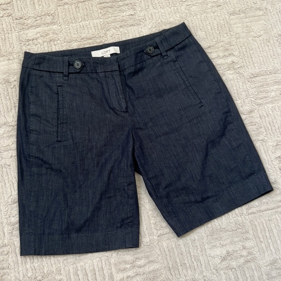 Ann Taylor LOFT button waist tab shorts size 2 EUC - Picture 3 of 16